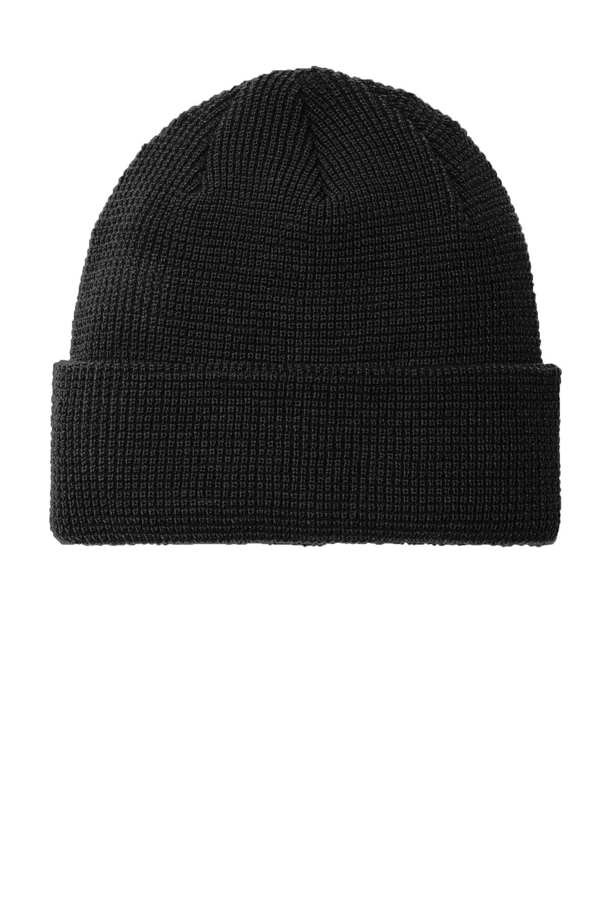 Port Authority C955 Thermal Knit Cuffed Beanie in deep black